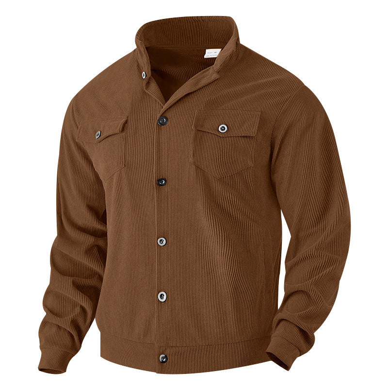 Herren Lederjacke Vintage Stil mit Taschen