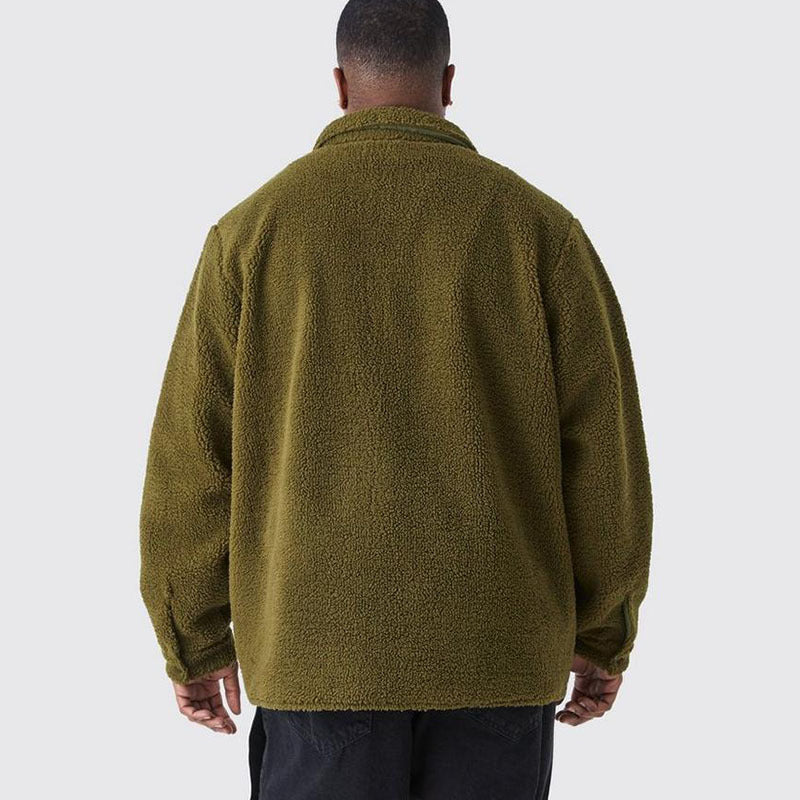 Herren Fleecejacke Warm mit Brusttaschen und Reißverschluss