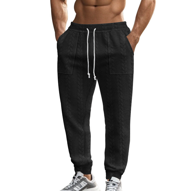 Bequeme Herrenhose Freizeit Hose mit Kordelzug und Taschen