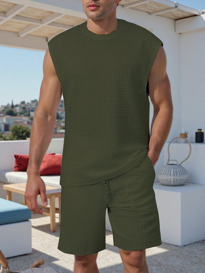 Herren Kurzarm Set Atmungsaktiv Sportlich Casual