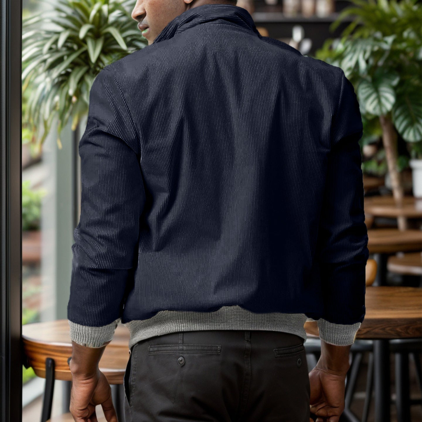 Herren Cordjacke Sportlich Praktisch Modern