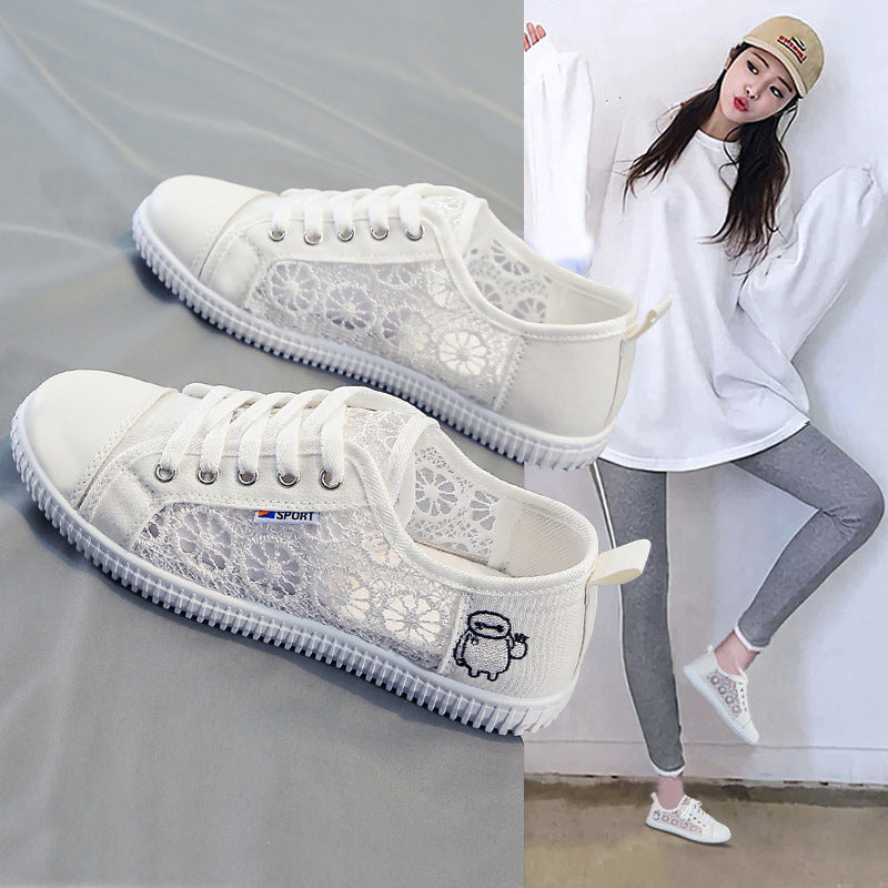 Damen Sneaker Bequem Blumenmuster Komfortschuh - BerlinGlamour