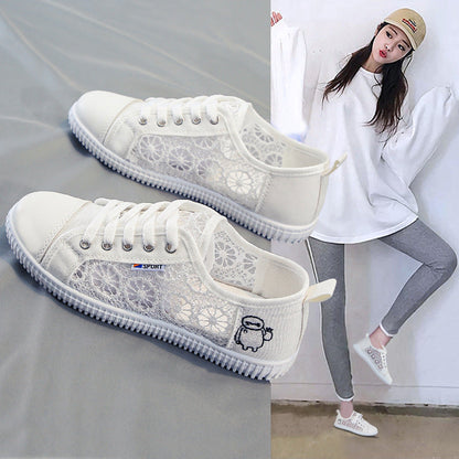 Damen Sneaker Bequem Blumenmuster Komfortschuh - BerlinGlamour