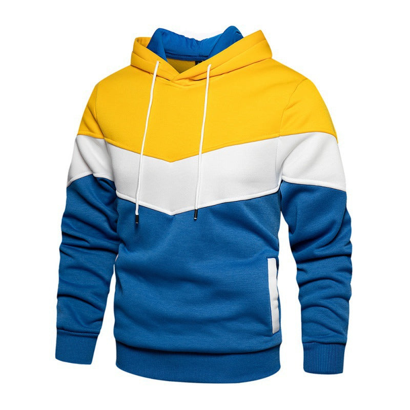 Herren Kapuzenpullover Weich Kontrastfarben Sportlich