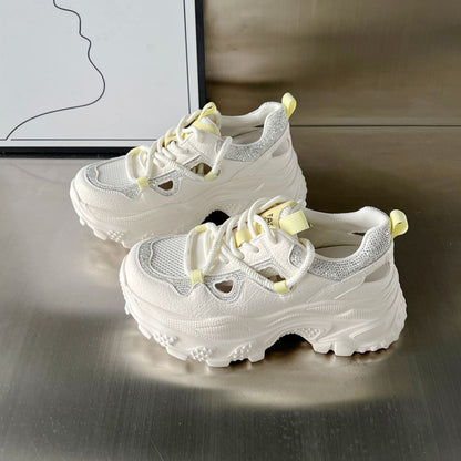Damen Sneaker Sportlich Chunky Netzdesign Rutschfest