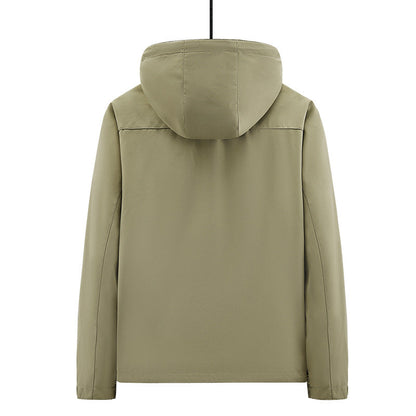 Herren Outdoor-Jacke Wasserdicht mit verstellbarem Kapuzen