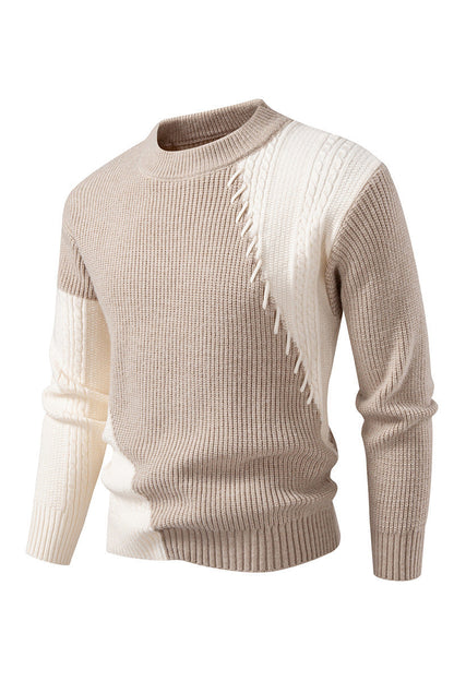 Strickpullover Herren Modern Zopfmuster Trendig