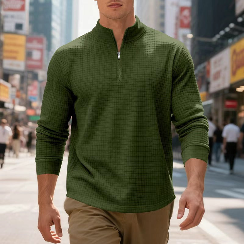 Herren Thermo Pullover Stehkragen Hochwertig Warm