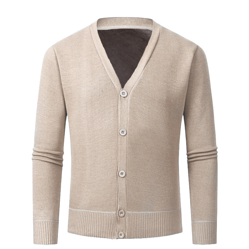 Herren Strickjacke V-Ausschnitt Modern Knopflos Elegante