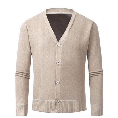 Herren Strickjacke V-Ausschnitt Modern Knopflos Elegante