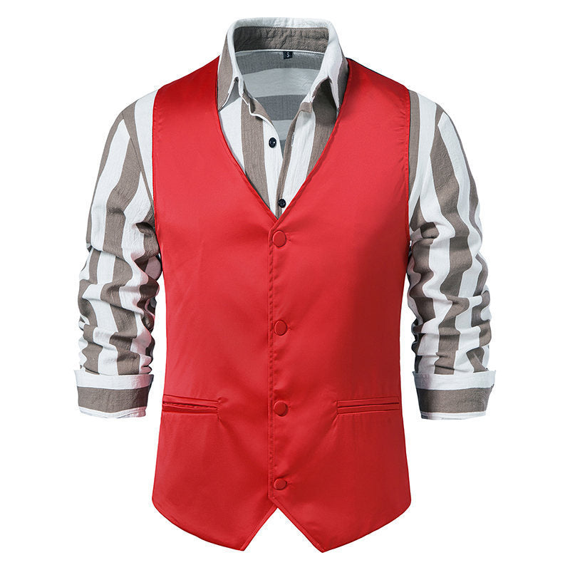 Herren Anzugsweste Elegant Modern mit Taschen