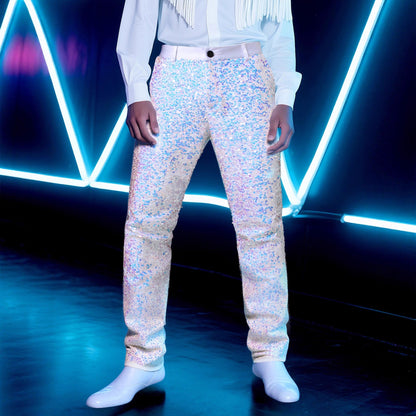 Glitzernde Herrenhose mit Pailletten Effekt Partyhose - BerlinGlamour