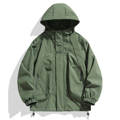 Herren Sportjacke Wasserfest Verstellbare Kapuze Funktionsshirt