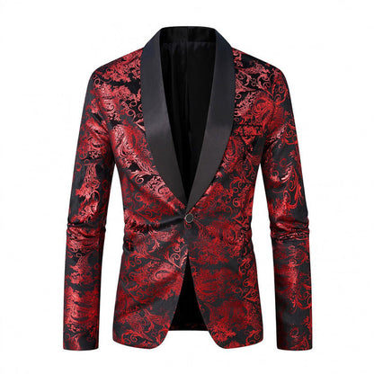 Herren Blazer Elegant mit floralem Muster Modern - BerlinGlamour