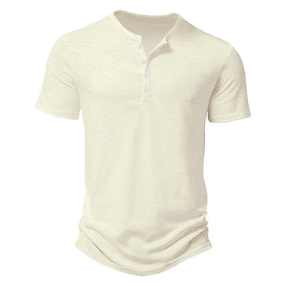 Herren Henley-Shirt Kurzarm atmungsaktiv Modern