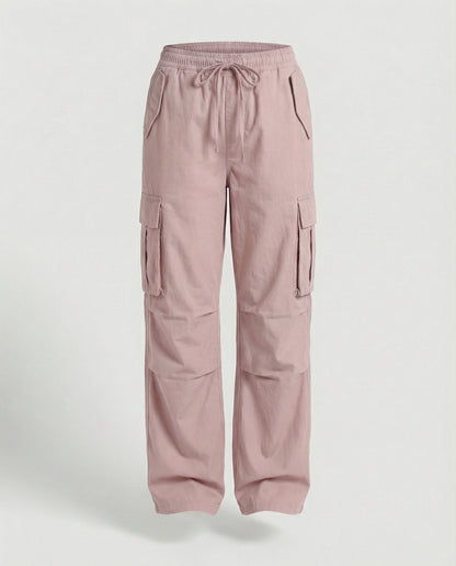Damen Cargo-Hose Weite Bein Retro-Style mit Taschen