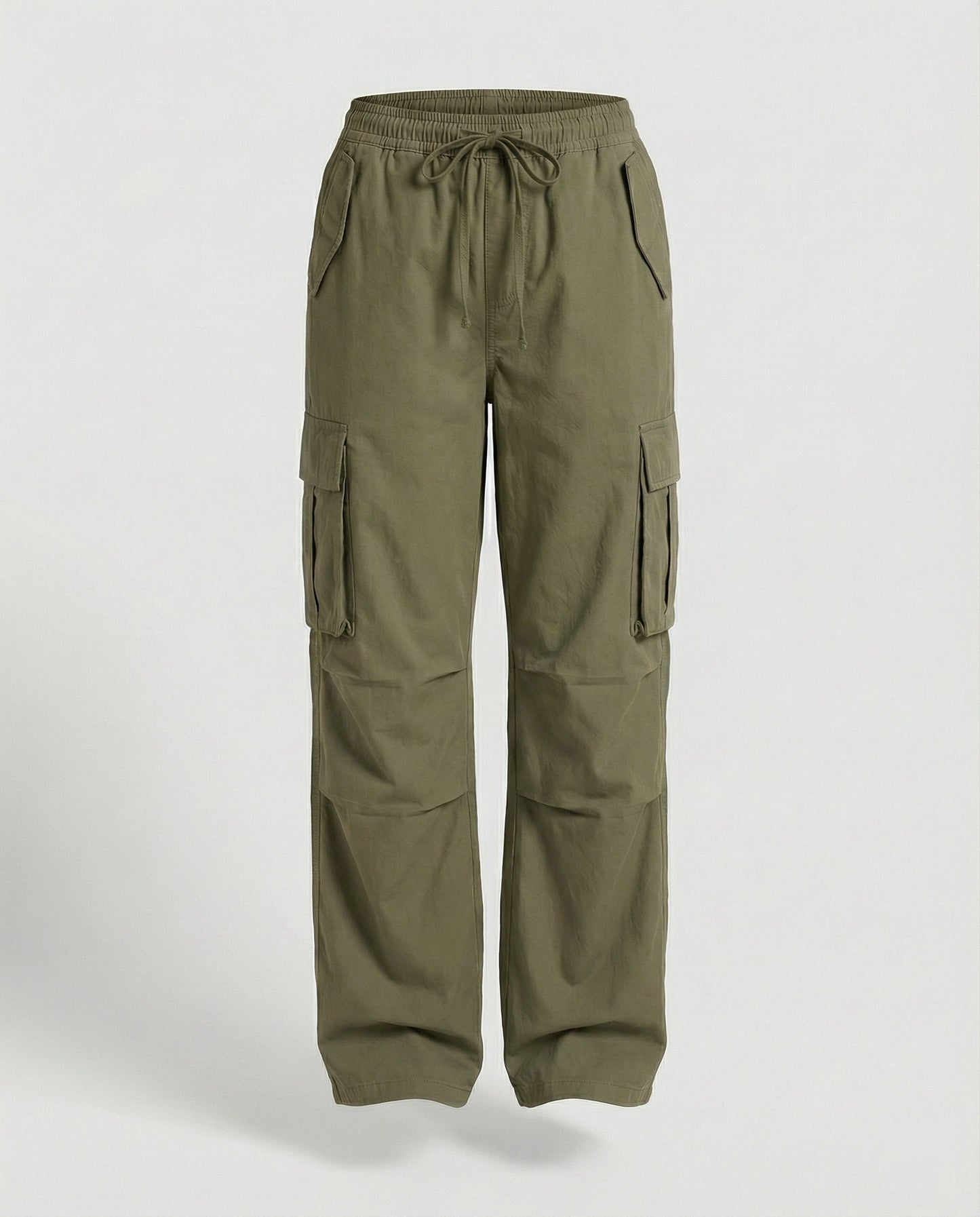 Damen Cargo-Hose Weite Bein Retro-Style mit Taschen