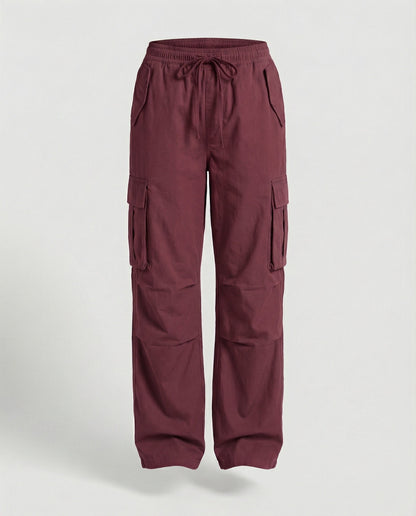 Damen Cargo-Hose Weite Bein Retro-Style mit Taschen