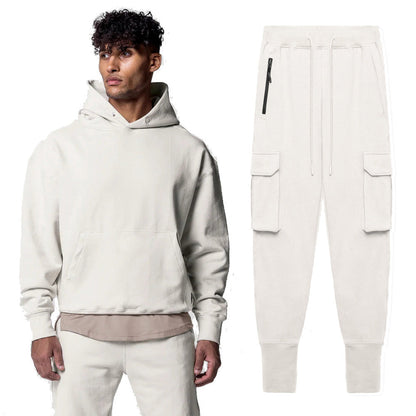 Herren Kapuzenpullover Modern mit Cargo Jogger Hose