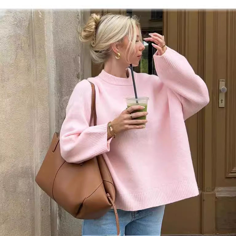 Damen Oversized Pullover aus Baumwolle Großgefertigt Bequem - BerlinGlamour