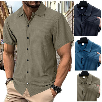 Herren Hemd Kurzarm Strukturiert Modern Berlin Style