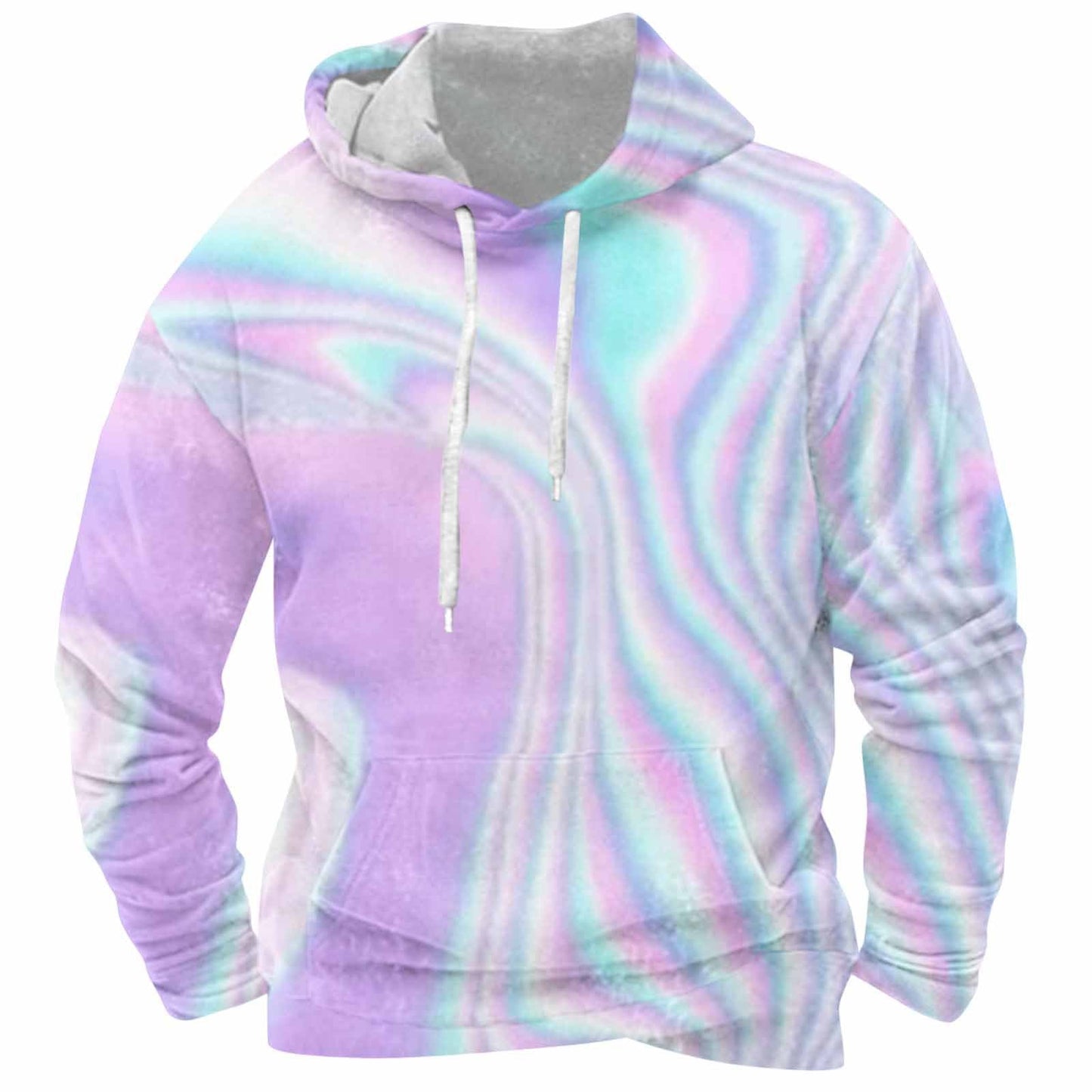 Herren Kapuzenpullover Marmormuster Trendig Modern