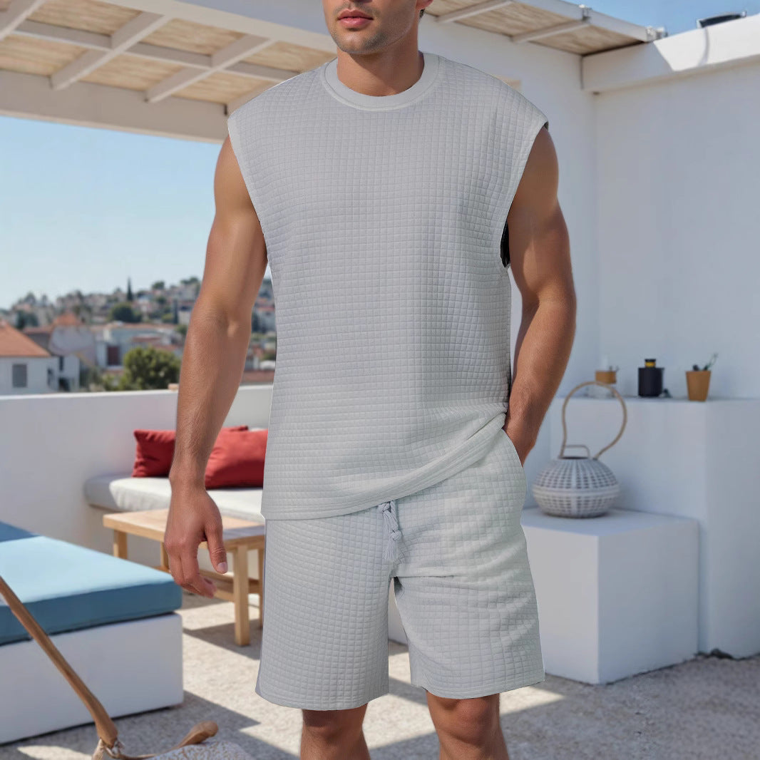 Herren Kurzarm Set Atmungsaktiv Sportlich Casual