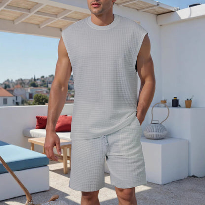 Herren Kurzarm Set Atmungsaktiv Sportlich Casual