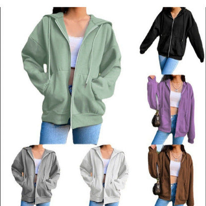 Bequeme Damen Kapuzenjacke Lässig Mit Taschen - BerlinGlamour