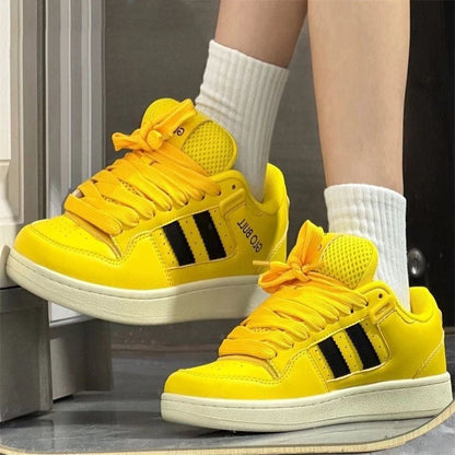 Damen Sneaker Sportlich Atmungsaktiv Mesh Schnürschuhe