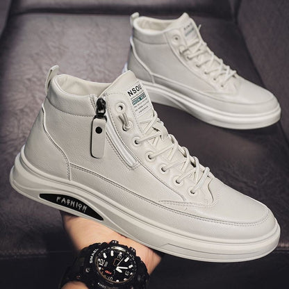 Damen Hochzeit Sneaker Weiches Leder Reißverschluss