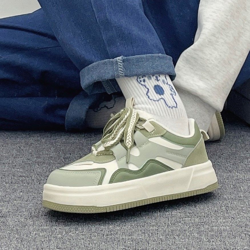 Damen Sneaker Dicksohlige Modische Sneaker mit Dekorativen Schnüren