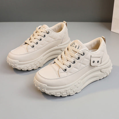 Damen Plateau Sneaker Hoch mit Weichem Innenfutter und Dämpfender Sohle