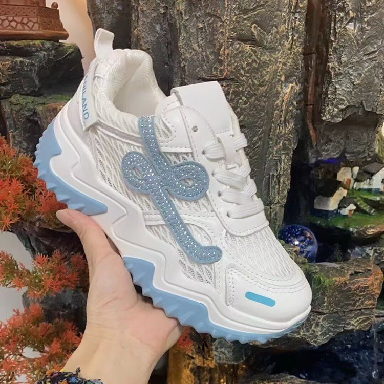 Damen Sneaker Glitzernde Akzente Atmungsaktiv Sportlich