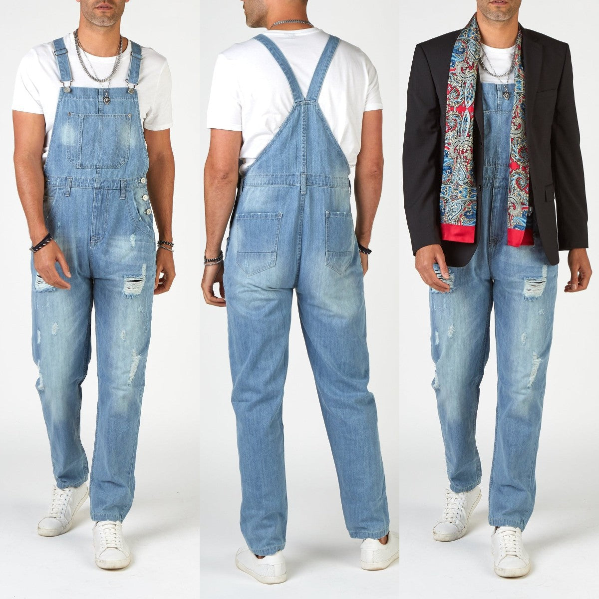 Herren Jeans Riss Hose Used Look Denim - BerlinGlamour