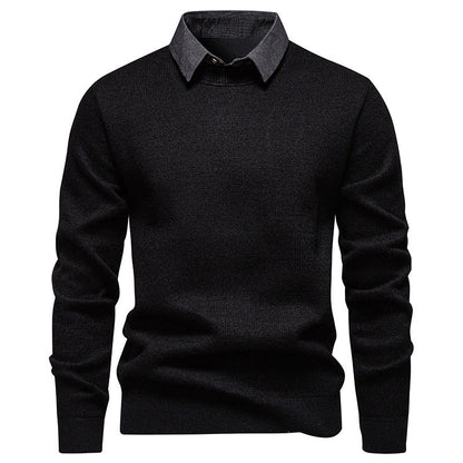 Herren Pullover Modern Feinstrick Kragen Design