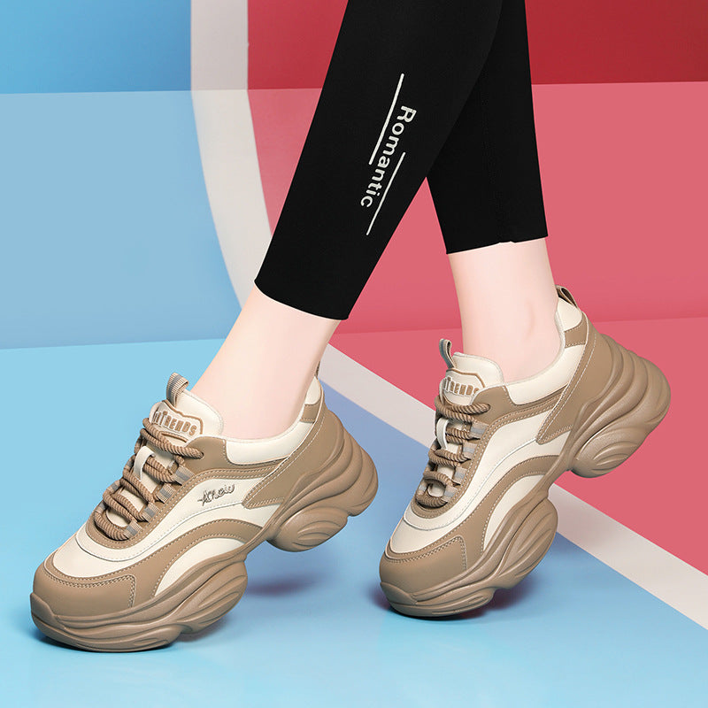 Damen Sneaker Sportlich Chunky Rutschfest Bequem