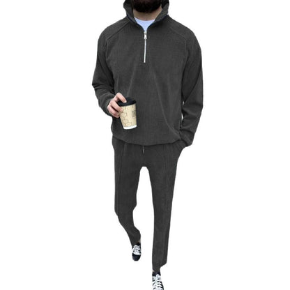 Herren Pullover Reißverschluss Lässig mit Jogginghose