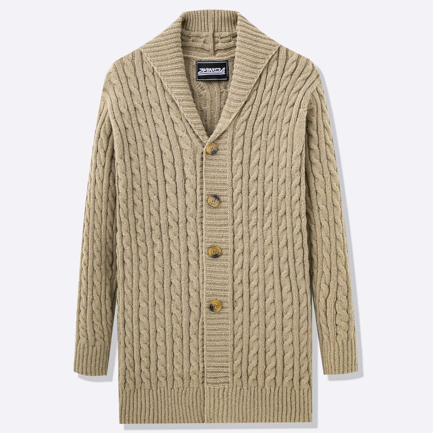 Herren Strickjacke Offen Modern Knopf Detail Design - BerlinGlamour