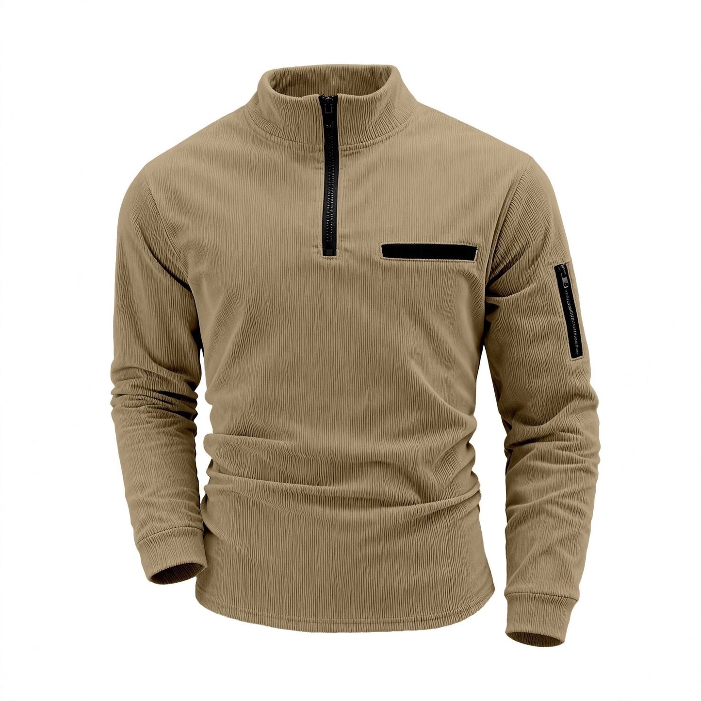 Herren Funktionsoberteil mit Reißverschluss und Taschen Outdoor