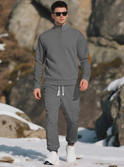 Herren Strickpullover Stehkragen Modern Knöpfe Bequem