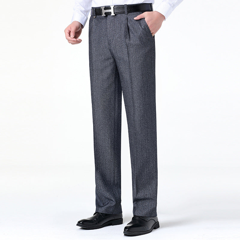 Herren Anzughose Elegant Klassisch Schwarze Slim-Fit Hose