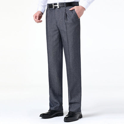 Herren Anzughose Elegant Klassisch Schwarze Slim-Fit Hose