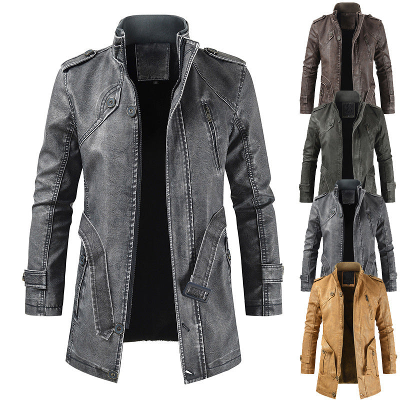 Lederjacke Herren Modisch Asymmetrisch Reißverschluss - BerlinGlamour