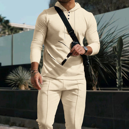 Herren Hoodie Modern mit Struktur Optik und Reißverschluss