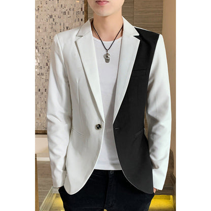Herren Blazer Modern Asymmetrisch mit Taschen