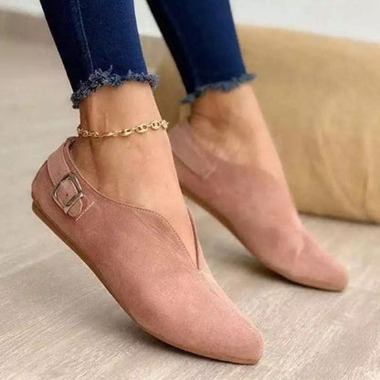 Damen Mokassins Elegant Spitze Zehen Schwarz Schuhe