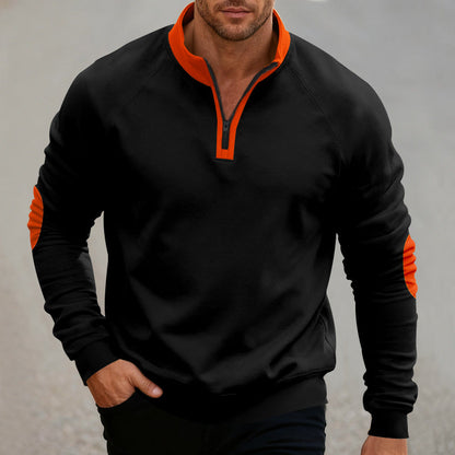 Herren Sweatpullover Stehkragen Sportlich Modern