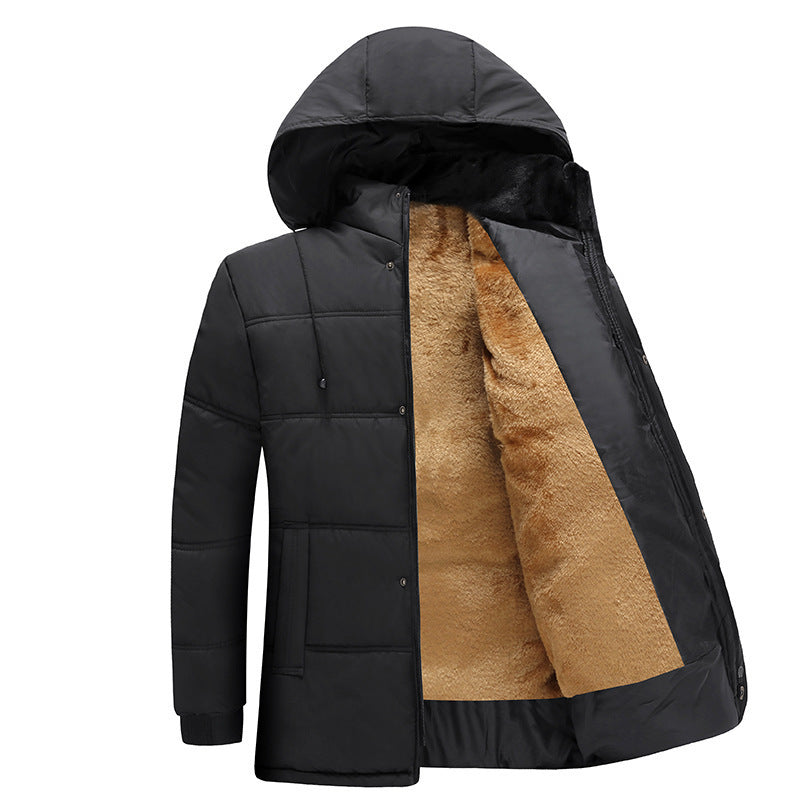 Herren Winterjacke Steppjacke Flauschig Verstellbar