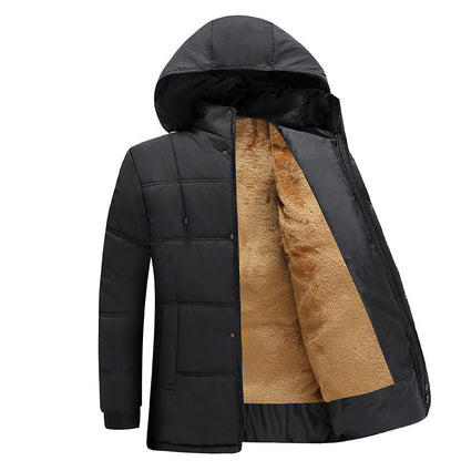 Herren Winterjacke Steppjacke Flauschig Verstellbar